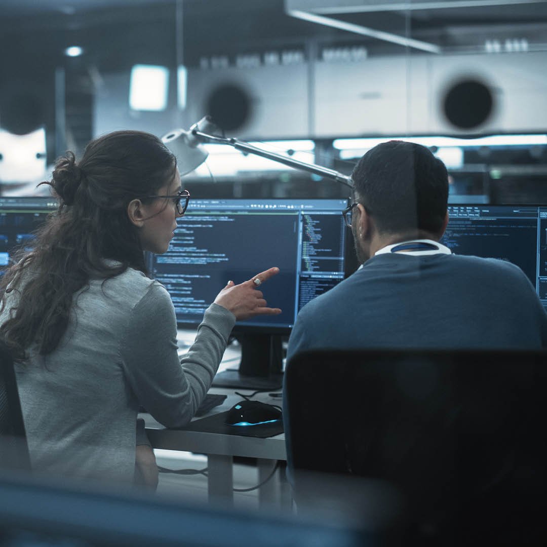 Developers and designers collaborating