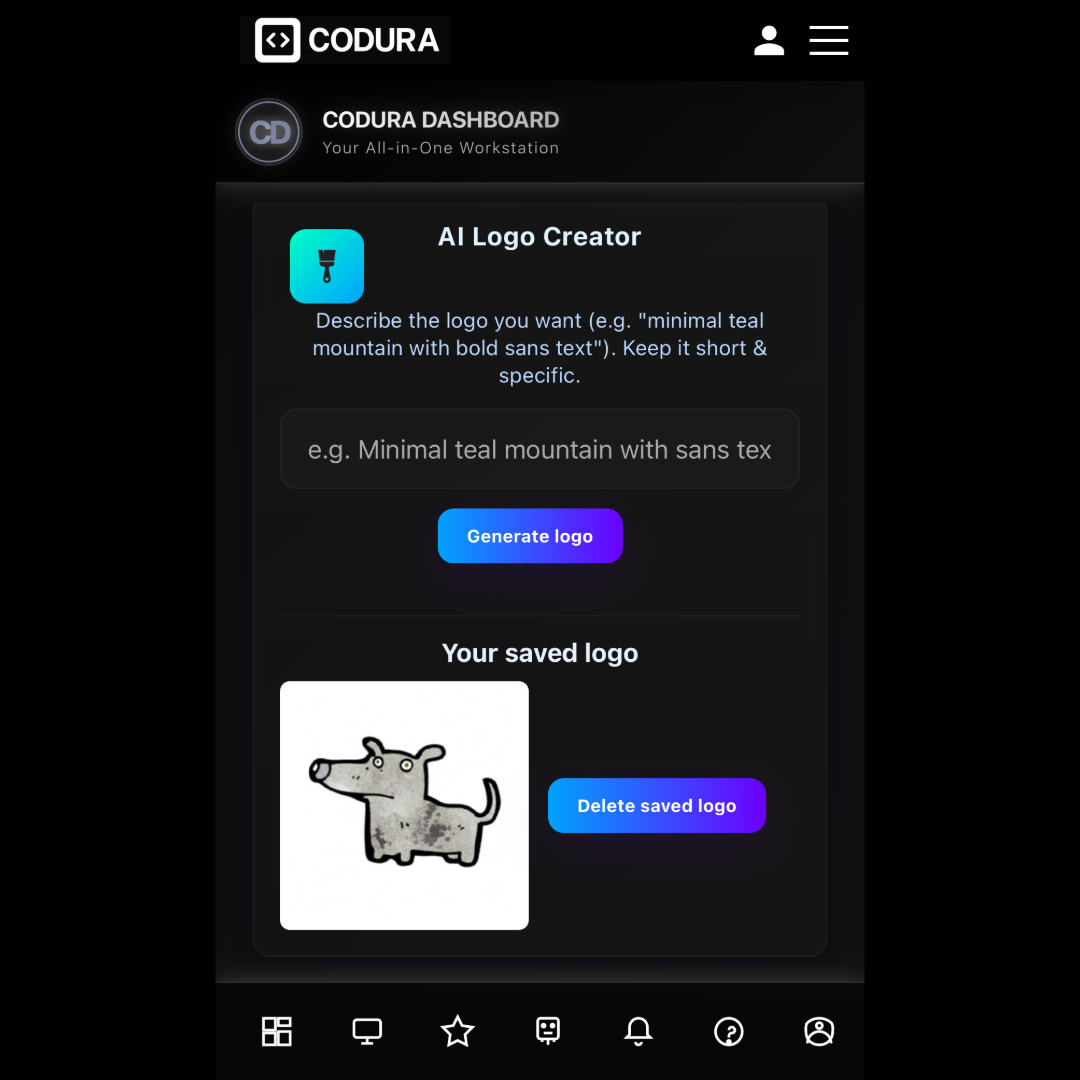 AI logo creator preview